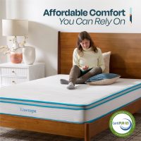 Linenspa 8 Inch Memory Foam and Spring Hybrid Mattress - Medium Firm Feel - Bed in a Box - Quality Comfort and Adaptive Support - Breathable - Cooling - Guest and Kids Bedroom - Full Size - Image 5