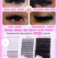 Wispy Lash Clusters with Spikes Volume Eyelash Clusters with 2 Styles Bottom Lashes 100D Mink Cluster Eyelash Extensions 380PCS Spiky Individual Lashes with Bottom Lash Clusters by Boahankuke - Image 2