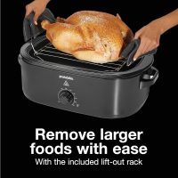 Proctor Silex 24-Pound Electric Roaster Oven with Variable Temperature Control, Self-Basting Lid & Removable Pan, 18 Quart, Black (32211) - Image 6