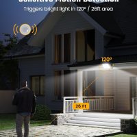 SUPERDANNY Solar Outside Lights with 113 Bright LEDs 7000K, Motion Sensor Outdoor Flood Lights Dusk to Dawn with 16ft Cable IP65 Waterproof, Security Light for Garden Barn Porch 2 Pack - Image 6
