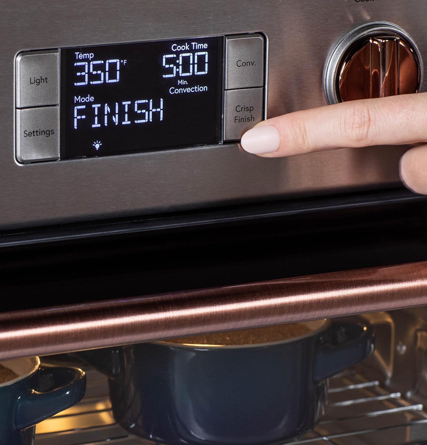 Café Couture Oven with 14 essential cooking modes, including Air Fry, CrispFinish, Bake, Broil, Roast, Toast, Pizza, WiFi & Smart Connected, Voice Control, Countertop Small Appliances, Steel Silver - Image 6