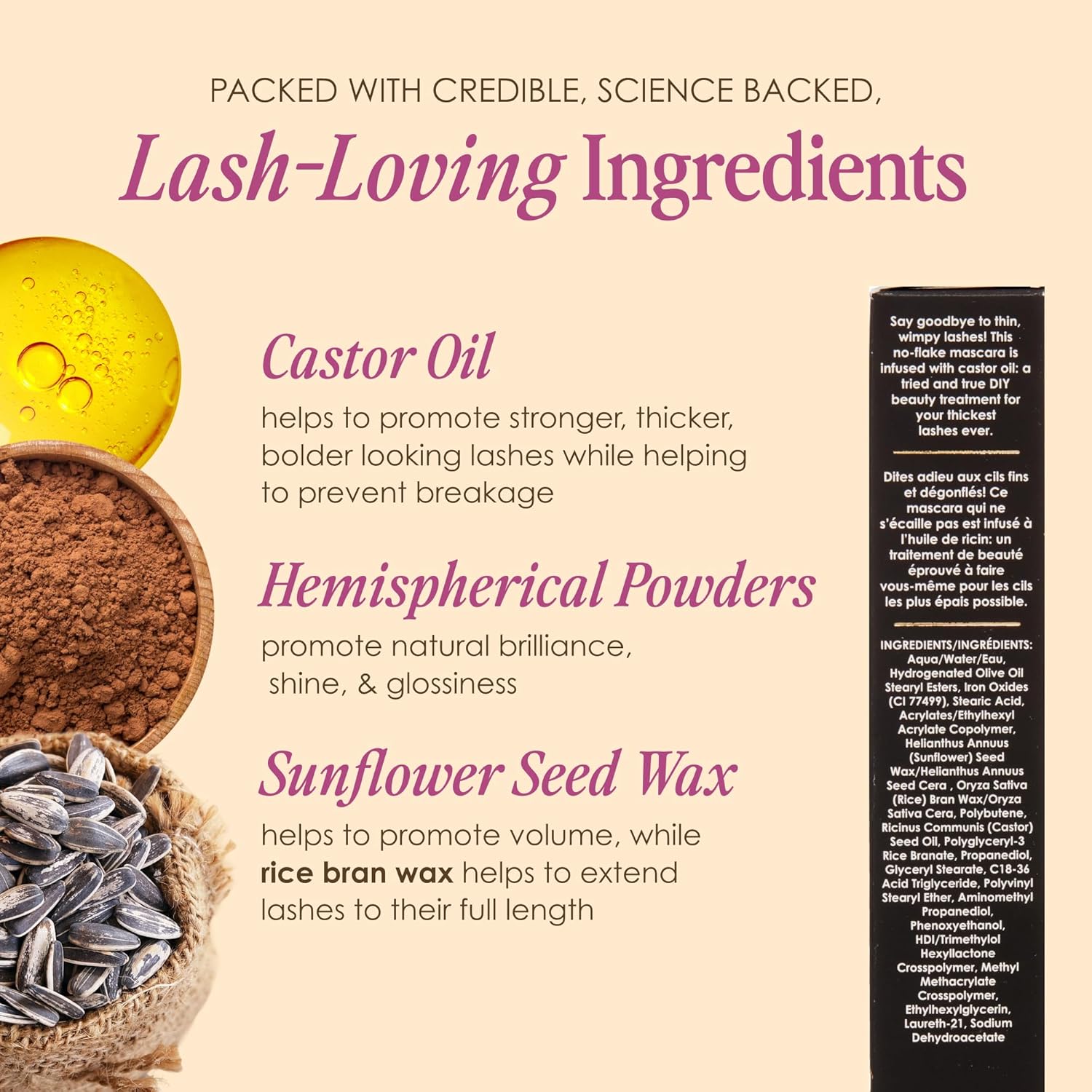 Grande Cosmetics GrandeDRAMA Intense Thickening Black Mascara with Castor Oil, Volumizing, Conditioning, Buildable formula (0.32 oz) - Image 6