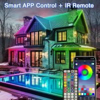 200ft Outdoor LED Strip Lights Waterproof,Music Sync RGB IP68 Outside Led Light Strips Waterproof with App and Remote,Exterior Led Rope Lights Waterproofs Decoration for Deck,Balcony,Garden,Pool - Image 7