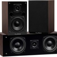 Fluance Elite High Definition Surround Sound Home Theater 5.1 Channel Speaker System Including Three-Way Floorstanding, Center Channel, Rear Surround Speakers and a DB10 Subwoofer - Walnut (SX51WR) - Image 3