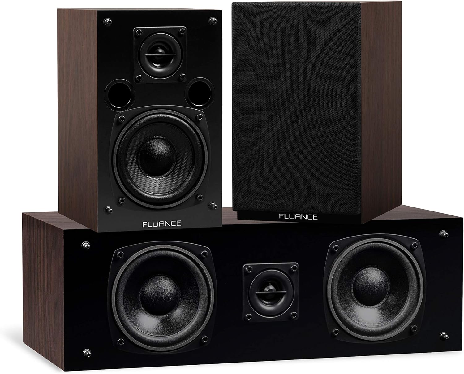 Fluance Elite High Definition Surround Sound Home Theater 5.1 Channel Speaker System Including Three-Way Floorstanding, Center Channel, Rear Surround Speakers and a DB10 Subwoofer - Walnut (SX51WR) - Image 3