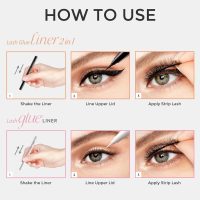 KISS Lash GLUEliner, 2-in-1 Felt-Tip Eyelash Adhesive and Eyeliner, Matte Finish, Foolproof Application, Easy Touch-Up, 0.03 Fl Oz.- Black, Packaging May Vary - Image 2