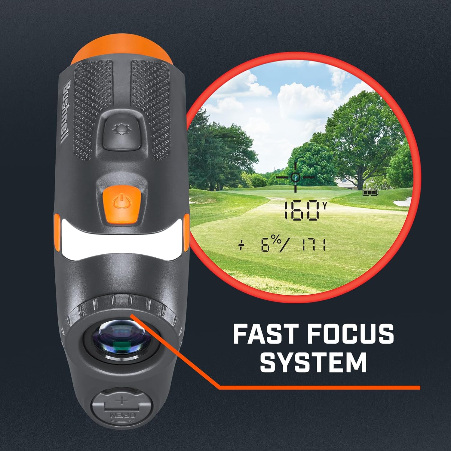 Bushnell Golf Tour V6 Shift Laser Rangefinder with Slope Switch, Visual Jolt Flag Locking, Magnetic Mount, 1300 Yard Range 6X Magnification - Image 7