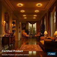 Amico 6 Pack 6 Inch 5CCT LED Recessed Ceiling Light with Night Light, 2700K/3000K/3500K/4000K/5000K Selectable Ultra-Thin Recessed Lighting, 12W=110W, 1100LM, Dimmable Canless Wafer Downlight ETL&FCC - Image 7