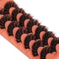 Mink Lashes Fluff False Eyelashes 20-22mm Dramatic Full Wispy Eye Lashes 8D Volume Curly Fake Eyelashes 7 Pairs Faux Mink Lashes Multipack by TOOCHUNAG - Image 7