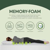 Furinno Tidur Cooling Gel Memory Foam Mattress, 10 Inch, Twin, White - Image 6