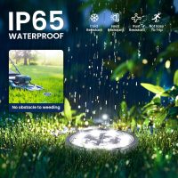 SOLPEX 10 Pack Solar Ground Lights Outdoor Waterproof, Solar Powered Pathway Lights, Landscape Lighting for Garden Walkway Driveway Backyard Decor (Cool White) - Image 6