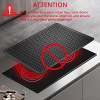 Silicone Stove Top Cover Mat, 28"x20" Silicone Electric Stove Top Protector, Heat Resistant Glass Cooktop Cover, Range Covers for Electric Stove, XL Dish Drying Mat for Kitchen (Black) - Image 4