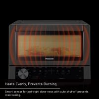 Panasonic FlashXpress Toaster Oven Countertop, 4-Slice Compact Size w/Double Infrared Heating, PFAS-free, 6 Auto Cook Options & Precise Temperature Control, 1300W - NB-G200P (Stainless Steel) - Image 3