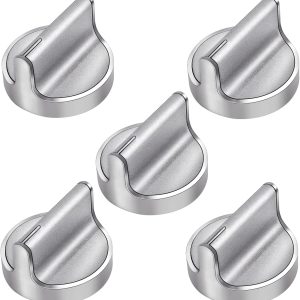 𝟮𝟬𝟮𝟱 𝙐𝙥𝙜𝙧𝙖𝙙𝙚𝙙 W10594481 Gas Range Stove Knobs 5pcs Replaces for Whirlpool Range/Oven WCG97US6DS00 WCG97US0DS00 - W10594481 Stainless Steel Cooker Stove Control Knobs Replaces AP6023301