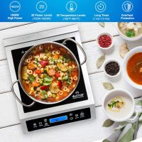 Duxtop Professional Portable Induction Cooktop, Commercial Range Countertop Burner, 1800 Watts Induction Burner with Sensor Touch and LCD Screen, P961LS/BT-C35-D, Silver/Black - Image 3