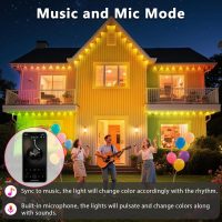 300FT Permanent Outdoor RGB Lights, IP67 Waterproof Smart Eave Lighting, with App/Remote Control Eaves Light, DIY LED Scenes Modes for House Roof Decor,Christmas,Party,All Holiday and Daily. - Image 6