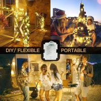 suddus Fairy Lights Battery Operated with Remote, 33ft 100 LED Dimmable Twinkle Lights with Timer, Waterproof Copper Wire String Lights for Bedroom, Christmas, Tree, Indoor Outdoor Decor (Warm White) - Image 3