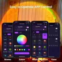 Sunset Lamp Projection, Not Only 21 Colors Sunset Lights, 180 Degree Rotation Led Light, Push Button Switch & APP Control Projector for Party Bedroom Decor - Image 2