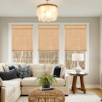 LazBlinds No Tools No Drill Cordless Bamboo Roman Shades, Custom Light Filtering Window Treatment, Roll Up Bamboo Blinds for Windows, Brown206 - Image 5
