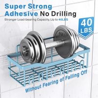 EUDELE 5-Pack Rustproof Stainless Steel Shower Caddy – No Drill Adhesive Bathroom Organizer with Large Capacity, Spacious Shower Shelves for Inside Shower, Kitchen & Home Decor Storage-XL Size - Image 4