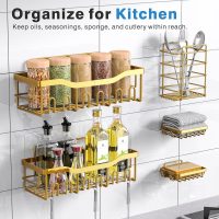 EUDELE 5-Pack Rustproof Stainless Steel Shower Caddy – No Drill Adhesive Bathroom Organizer with Large Capacity, Spacious Shower Shelves for Inside Shower, Kitchen & Home Decor Storage-XL Size - Image 6