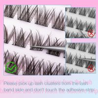 Self Adhesive Eyelashes Natural Self Adhesive Lash Clusters Pre glued Eyelash Clusters zanlufly No Glue Needed Lashes Wispy C-curly Cluster Eyelash extensions 10-16MM Individual Lashes - Image 7