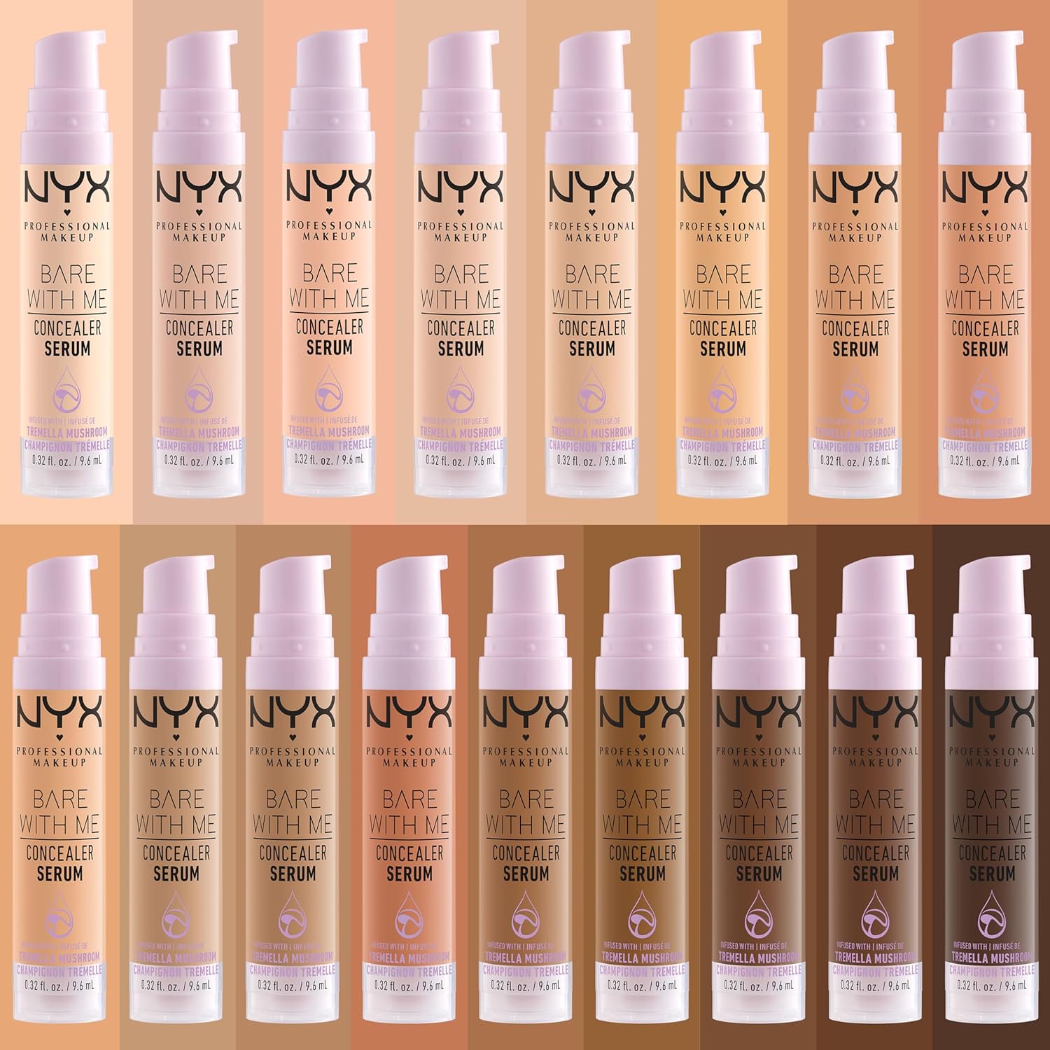 NYX PROFESSIONAL MAKEUP Bare With Me Concealer Serum, Concealer Makeup For Up To 24Hr Hydration - Beige - Image 6