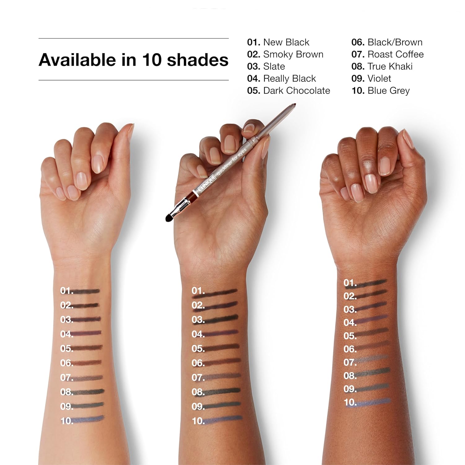 Clinique Quickliner For Eyes Eyeliner Pencil | Water Resistant, Smudge Resistant + Safe For Sensitive Eyes | 11 Shades - Image 6