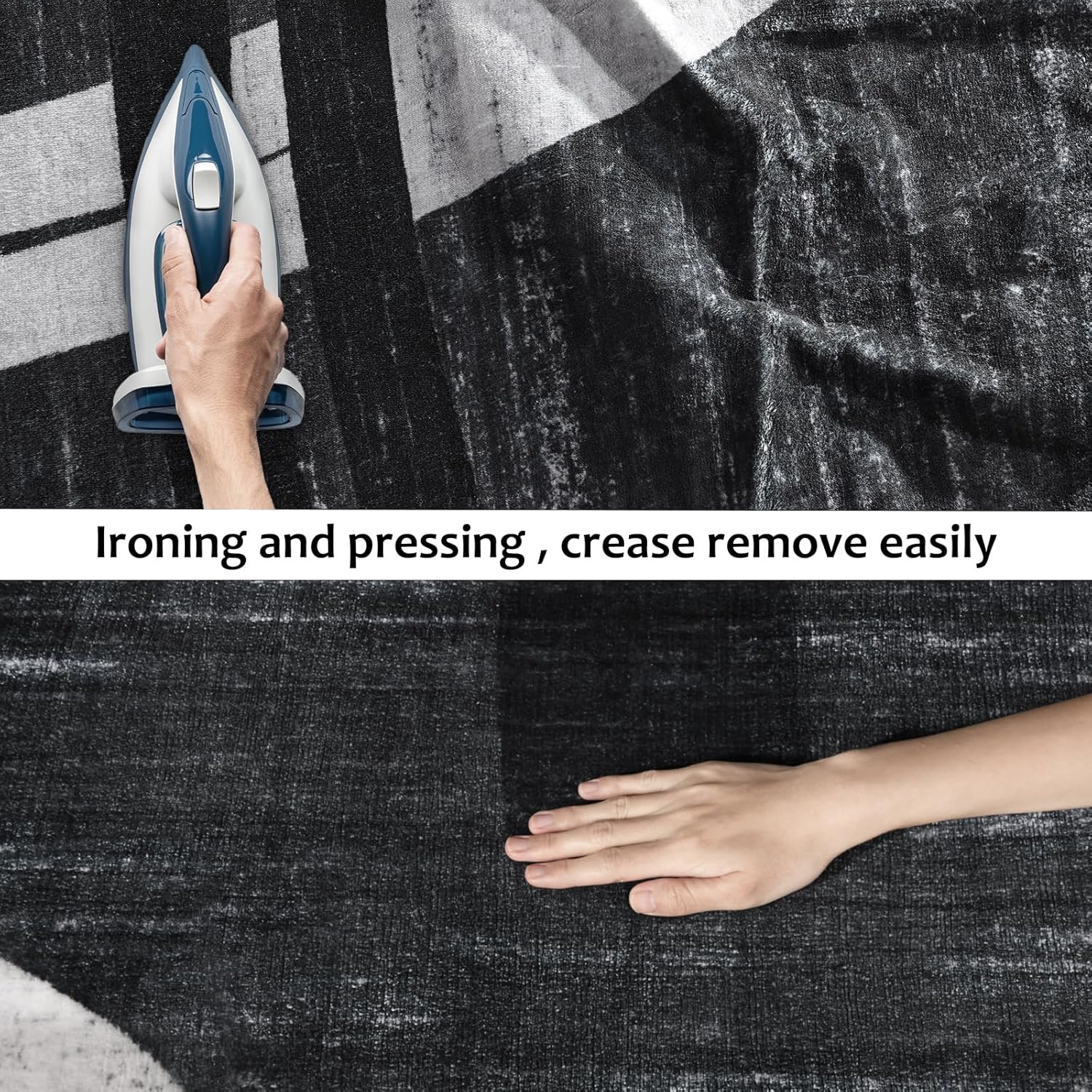 Kimicole Grey Area Rugs for Bedroom Living Room, 4x6 Modern Abstract Geometric Washable Rugs, Low Pile Thin Rug, Non-Slip Indoor Wavy Circles Floor Carpet for Office Dining Room Home Decor - Image 6