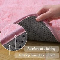 Pink Area Rugs for Bedroom, 4x6 Fluffy Soft Shag Rugs for Living Room, Small Fuzzy Plush Shaggy Carpets for Boys and Girls Dorm Room Home Decor (4ft x 6ft, Pink) - Image 3