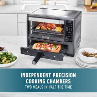 Calphalon Performance 12-in-1 Air Fry Toaster Oven with Dual Zone 12" Pizza Drawer Oven combo,Digital Precision Controls, Dark Stainless - Image 3