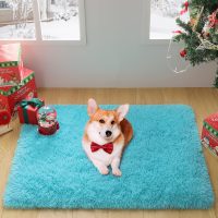 Merelax Modern Soft Fluffy Small Shaggy Rug for Bedroom Livingroom Dorm Kids Room Indoor Home Decorative, Non-Slip Plush Furry Fur Area Rugs Comfy Nursery Accent Floor Carpet 2x3 Feet, Teal - Image 7