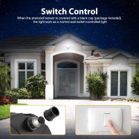 Onforu 55W LED Dusk to Dawn Flood Lights, 6000LM Black Exterior Security Outdoor Lighting,IP65 Waterproof Outdoor 3 Adjustable Heads Photocell Light Fixture,6500K Floodlight for Garage,Patio,Yard - Image 4