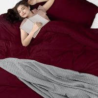 Utopia Bedding Duvet Cover Queen Size - 3 Piece with Zipper Closure - 1 Comforter Cover 90X90 Inches & 2 Pillow Shams 20X26 Inches (Burgundy) Comforter Not Included - Image 7