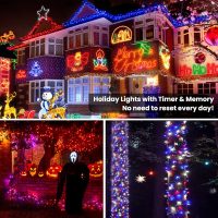 Brizled Color Changing Christmas Lights, 33ft 100 LED RGB Light String with Remote, Dimmable Mini Light String, USB Indoor Decorative Lighting Party Xmas Tree Wreath Year-Round Holiday - Image 6