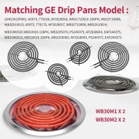 MP22YA Electric Stove Burner Element Replacement Set & W10290350 W10290353 4 Pack Silver Drip Pans - Perfectly Fit Whirlpool Electric Range Stove Top - Image 5