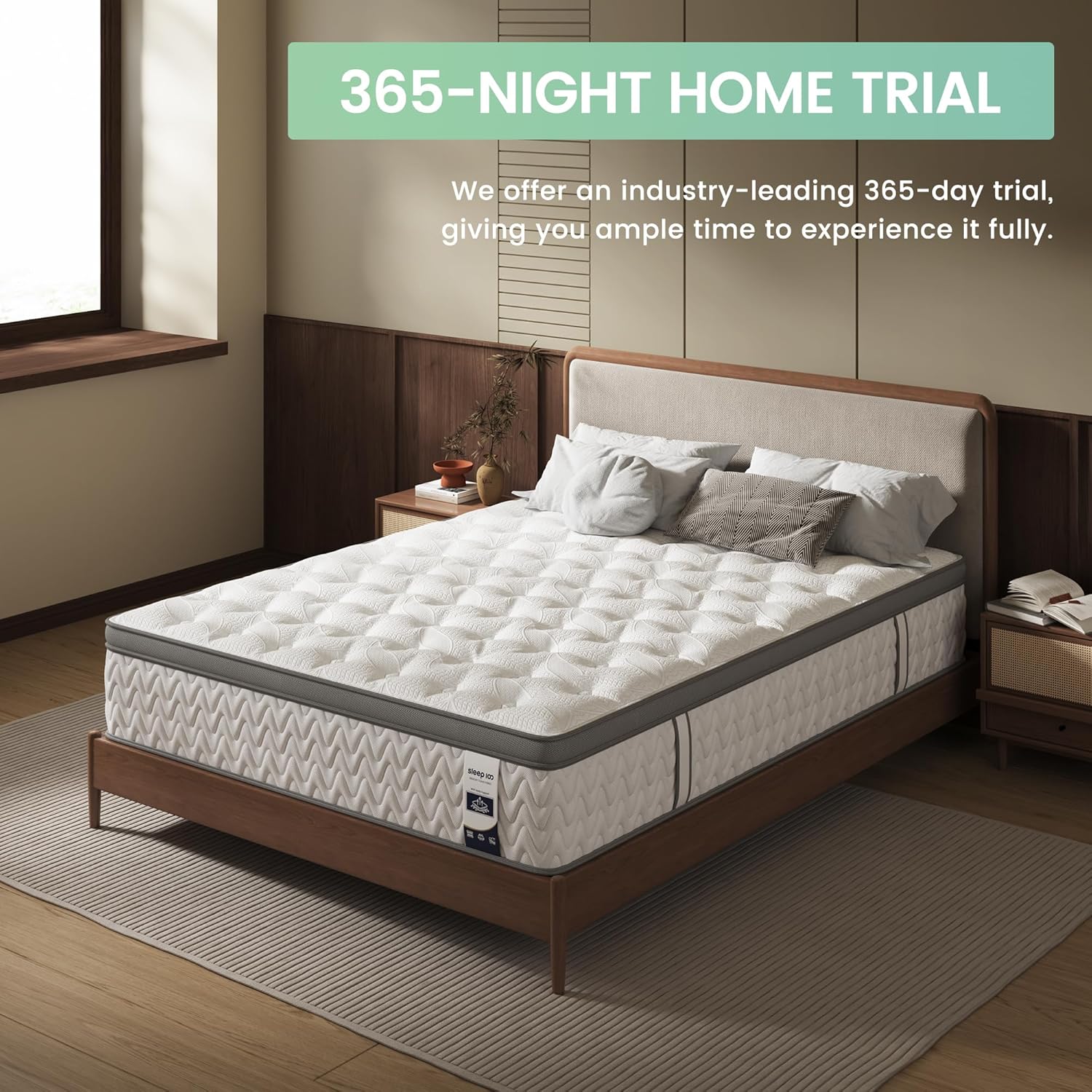 King Mattress 10 Inch, 5-Zone Deep Sleep Firm Mattress with Extra Lumbar & Shoulder Support, Hotel Collection Hybrid Mattresses Pain Relief - Fiberglass Free & No Odor - 365 Night Trial - Image 7