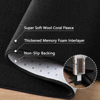 Rugs for Bedroom Living Room, 4x6 ft Black Area Rug, Washable Memory Foam Indoor Carpet, Modern Aesthetic Minimalist Non-Slip Carpets for Boys Girls Adults Home Decor - Image 5