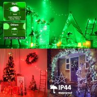 BrizLabs Christmas Fairy Lights - 66ft 200 LED Color Changing Fairy Lights with Remote, Plug-in RGB Rainbow Xmas Twinkle Light Indoor Purple Orange Starry Light for Xmas Halloween Home Party Wedding - Image 5