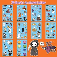 Partywind 10 Sheets Luminous Halloween Temporary Tattoos for Kids, Glow Halloween Decorations Birthday Party Favors Supplies, Halloween Fake Tattoos Goodie Bag Fillers Games Accessories for Party - Image 7
