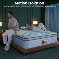 BedStory Full Size Firm Mattress - 14 Inch Hybrid Mattress Full with Extra Lumbar Support for Back Pain - Reinforced Edges, Fiberglass-Free, 365-Night Trial - Image 6