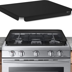 FLASLD Soft Gas Stove Burner Cover Fabric Mat, 29.5×21 Inches Foldable Easy Clean Gas Stove Protector, Anti Dust Stove Covers, Washable Stove Guard Top Protector