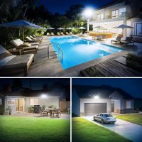 Onforu 90W Flood Lights Outdoor, 10000LM Brightness LED Flood Light with 4 Heads, Switch Controlled Floodlight, IP66 Waterproof 6500K Exterior Security Lights for Outside Yard Garage Patio - Image 8
