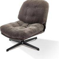 Redlife Criss Cross Chair No Wheels Corduroy Swivel Accent Chair Comfy Lounge Chairs Armless Wide Lazy Upholstered Chairs for Bedroom Living Room Reading Room (Coffee) - Image 8