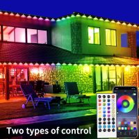 Permanent Outdoor Light,100ft RGB Eave Lights with App Control Remote,IP67 Waterproof LED Lights,Music Sync Outside Light for Christmas,Halloween,Garden,House Decorations - Image 2