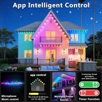 300FT Permanent Outdoor RGB Lights, IP67 Waterproof Smart Eave Lighting, with App/Remote Control Eaves Light, DIY LED Scenes Modes for House Roof Decor,Christmas,Party,All Holiday and Daily. - Image 5