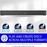 BUFFALO MediaStation 6X Portable Type-C USB 3.2 (Gen 1) Blu-ray Drive/External, Plays and Burns Blu-Rays, DVDs, and CDs. Compatible with PC/Mac Laptops and Desktops. - Image 4
