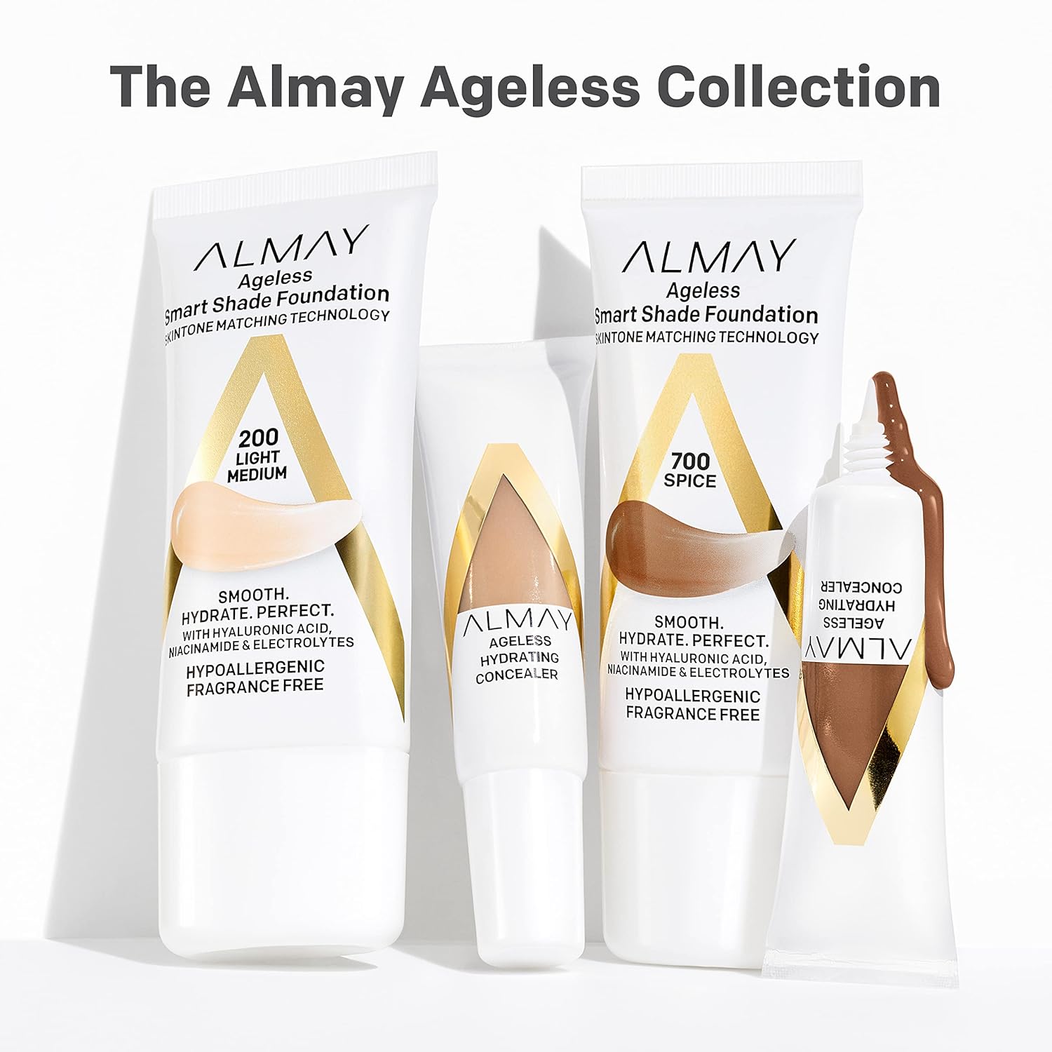 Almay Anti-Aging Foundation, Smart Shade Face Makeup with Hyaluronic Acid, Niacinamide, Vitamin C & E, Hypoallergenic-Fragrance Free, 200 Light Medium, 1 Fl Oz (Pack of 1) - Image 9