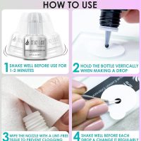 Sensitive Eyelash Extension Glue Stacy Lash 0.17fl.oz/5ml / 5-6 Sec Drying time/Retention – 4-5 Weeks/Black Adhesive/Professional Supplies - Image 8