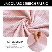 Criss Cross Chair Cover Pink Armless Wide Back Chair Cover Water Resistant Stretchable Slipcover for Mid Back Wide Seat Desk and Vanity Chairs Washable - Image 6